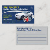 Mobiel wasprogramma voor auto's en details - Dring Visitekaartje (Voorkant / Achterkant)