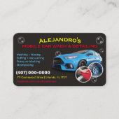 Mobiel wasprogramma voor auto's en details - Dring Visitekaartje (Voorkant)