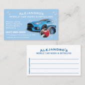 Mobiel wasprogramma voor auto's en details - Dring Visitekaartje (Voorkant / Achterkant)