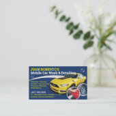 Mobiel wasprogramma voor auto's en details - Dring Visitekaartje (Staand voorkant)