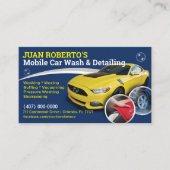 Mobiel wasprogramma voor auto's en details - Dring Visitekaartje (Voorkant)