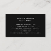 Mobiel zwartwitkwartfilter visitekaartje (Achterkant)