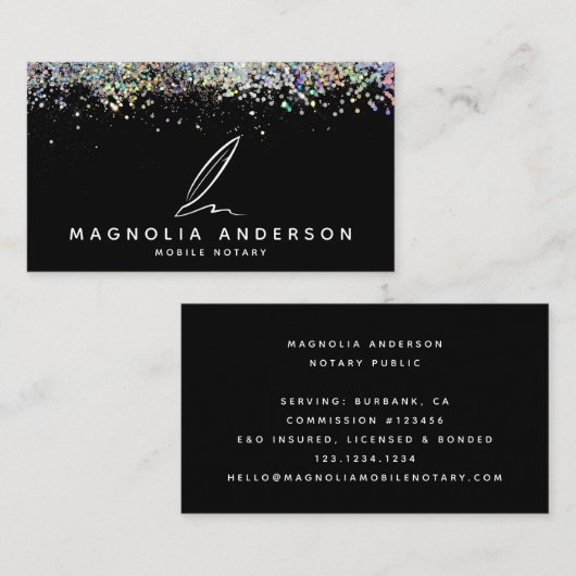 Mobiel zwartwitkwartfilter visitekaartje (Voorkant / Achterkant)