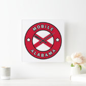 Mobiele Alabama Vierkante Klok (Huis)