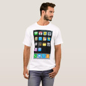 Mobiele app-halloween-kostuum voor mobiele telefoo t-shirt (Voorkant volledig)