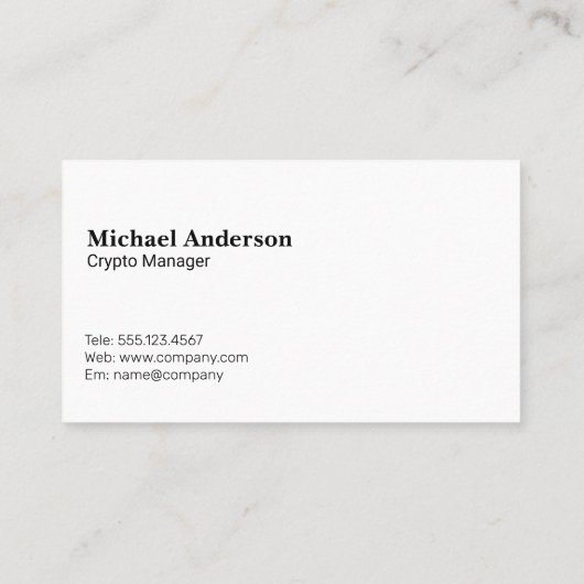 Mobiele Apps Logo | Crypto-valuta Visitekaartje (Achterkant)