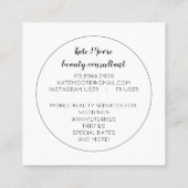 Mobiele artiest over de maan vierkante visitekaartje (Achterkant)