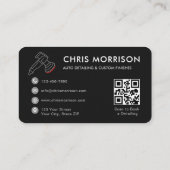 Mobiele Auto Detailing Autowas QR-code Visitekaartje (Achterkant)