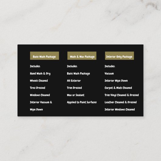 Mobiele Auto Detailing Car Wash QR Visitekaartje (Achterkant)