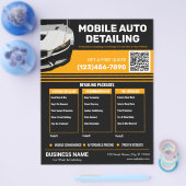 Mobiele Auto Detailing Professionele Autowas Flyer (Enkel)