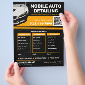 Mobiele Auto Detailing Professionele Autowas Flyer (Hand)