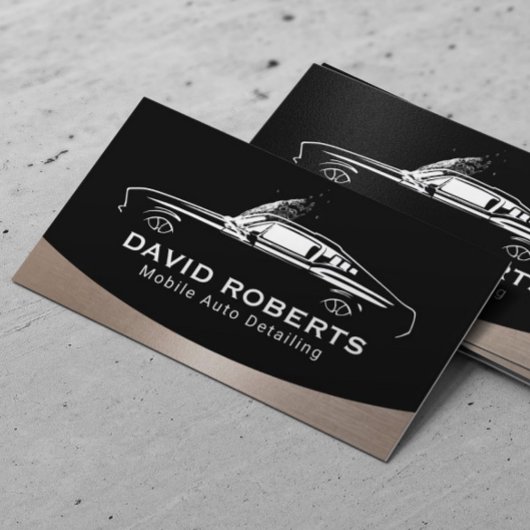 Mobiele Auto Detailing Spier Auto Wassen Automobie Visitekaartje
