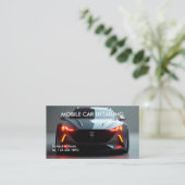 Mobiele auto details visitekaartje (Staand voorkant)