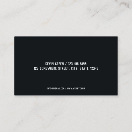 Mobiele auto details visitekaartje (Achterkant)