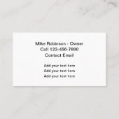 Mobiele auto die eenvoudige Visitekaartjes detaill (Achterkant)