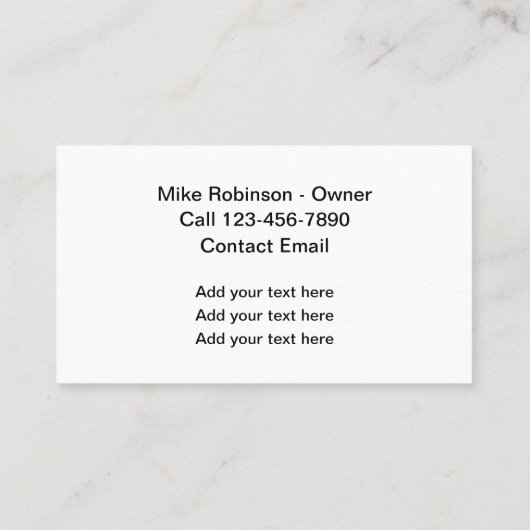 Mobiele auto die eenvoudige Visitekaartjes detaill (Achterkant)