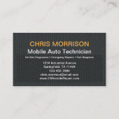 Mobiele Auto Mechanische Moderne Monogram Visitekaartje (Achterkant)