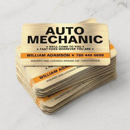 MOBIELE AUTO MONTEUR REPARATIE SERVICE VISITEKAARTJE