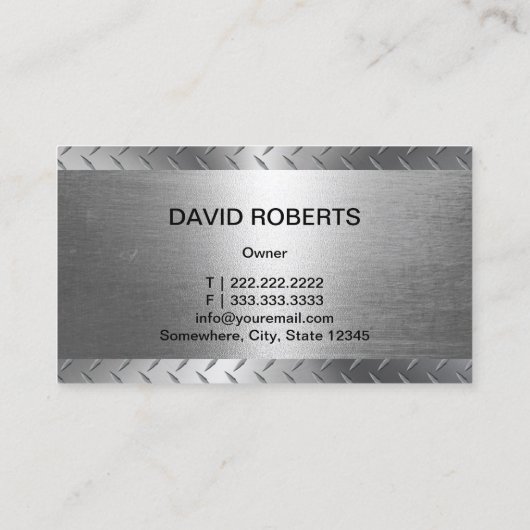 Mobiele Auto Reparatie Moderne Metaal Automobielau Visitekaartje (Achterkant)