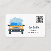 Mobiele Auto Wassen Custom QR Visitekaartje (Voorkant)