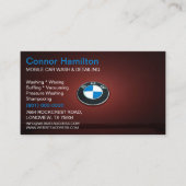 Mobiele Auto Wassen Detailing Druk Wassen Busin Visitekaartje (Voorkant)