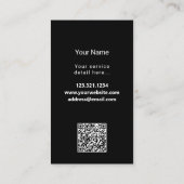 Mobiele Auto Wassen Detailing Druk Wassen QR code Visitekaartje (Achterkant)