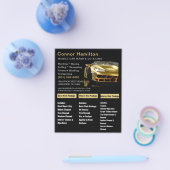 Mobiele auto wassen detaillering druk wassen flyer (Enkel)