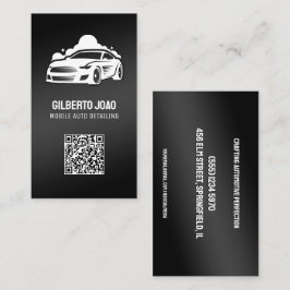 Mobiele Autodeetailer Aangepaste QR Visitekaartje