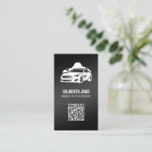 Mobiele Autodeetailer Aangepaste QR Visitekaartje (Staand voorkant)