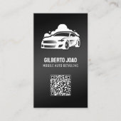 Mobiele Autodeetailer Aangepaste QR Visitekaartje (Voorkant)