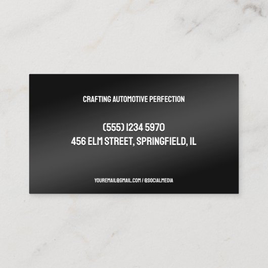 Mobiele Autodetailhandelaar Douane QR Visitekaartje (Achterkant)