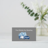 Mobiele Autodetailing Eenvoudige Visitekaartjes (Staand voorkant)