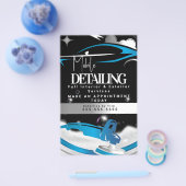 Mobiele Autodetailing Logo Blauw Flyer (Enkel)