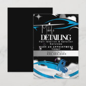 Mobiele Autodetailing Logo Blauw Kaart (Voorkant / Achterkant)