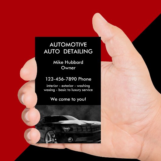 Mobiele Autodetailing Service Visitekaartje
