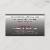 Mobiele automatische wasmachine, reiniging en gede visitekaartje (Achterkant)