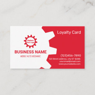 Mobiele Automechanic Loyalty Card Visitekaartje