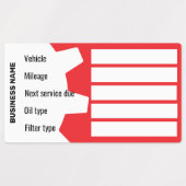 Mobiele Automechanic Olie Vervangingsherinnering Labels (Design 2)
