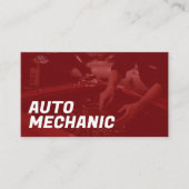 Mobiele Automechanicabusinesscard Visitekaartje (Voorkant)