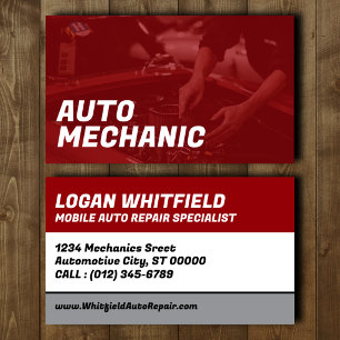 Mobiele Automechanicabusinesscard Visitekaartje