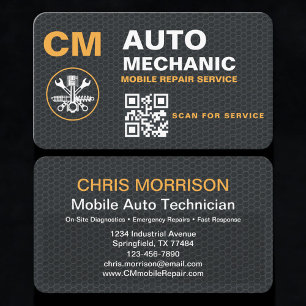 Mobiele Automotive Technicus QR-code Visitekaartje