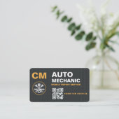 Mobiele Automotive Technicus QR-code Visitekaartje (Staand voorkant)