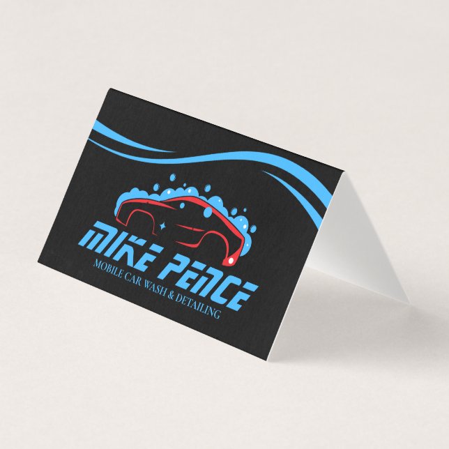 Mobiele Autowas Autodetailing Drukwas Kaart (Voorkant)