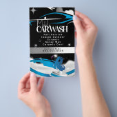 Mobiele Autowas Autodetailing Logo Blauw Flyer (Hand)