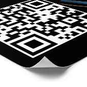 Mobiele Autowas Detail - Zakelijk Logo QR Code Poster (Hoek)