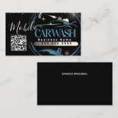 Mobiele Autowas Detail - Zakelijk Logo QR Code Visitekaartje (Voorkant / Achterkant)