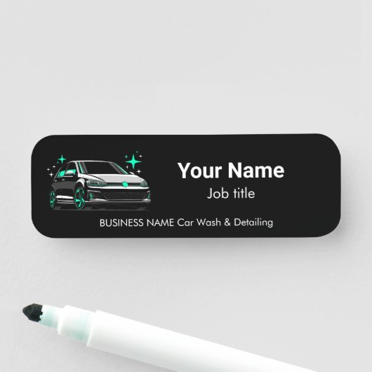 Mobiele Autowas & Detailhandel Custom Naamplaatje (In situ)
