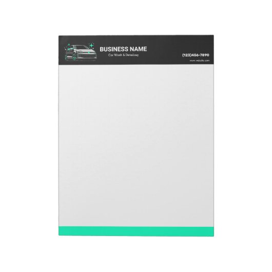 Mobiele Autowas & Detailhandel Custom Notitieblok (Linkerzijde)