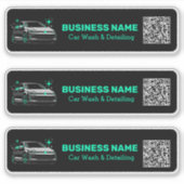 Mobiele Autowas & Detailservice Aangepaste QR Sticker (Voorkant)