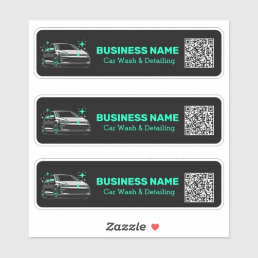 Mobiele Autowas & Detailservice Aangepaste QR Sticker (Vel)
